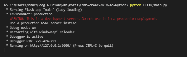 Cómo lanzar una API en Python hecha en FastAPI