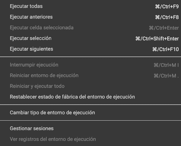 Cómo cambiar de entorno de ejecución a uno basado en GPU en Google Colab