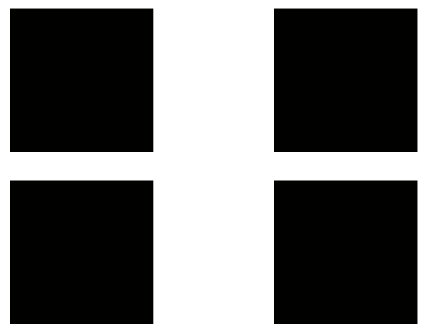 Imágenes generadas mediante la red generadora de imágenes de una red generativa antagónica (GAN) sin entrenar